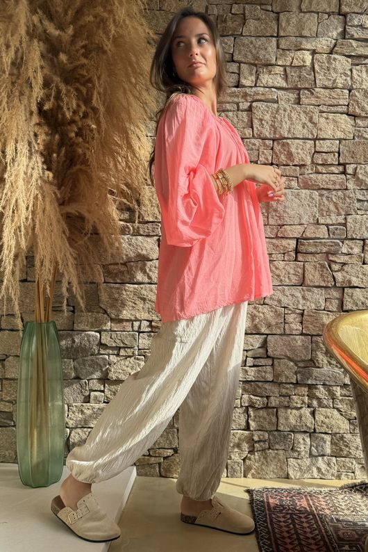 Sa Caleta Gypsy Top Sherbet Coral